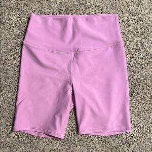 Abercrombie YPB Pink High-Waisted Biker Shorts